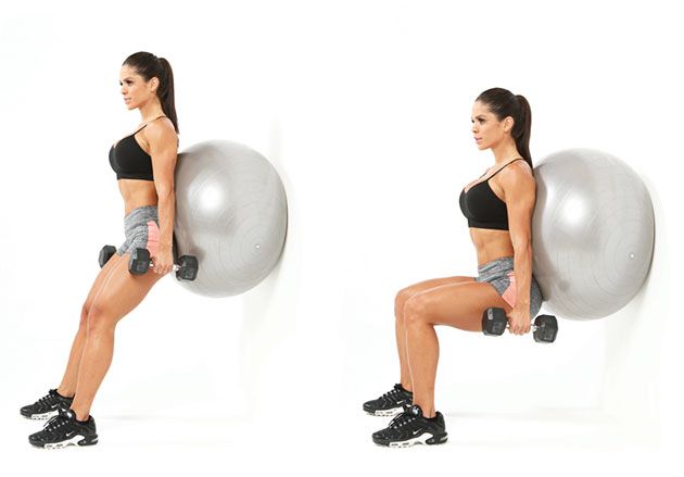 Squats with ball