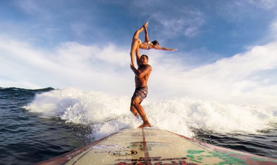 Amazing and unique tandem surfing