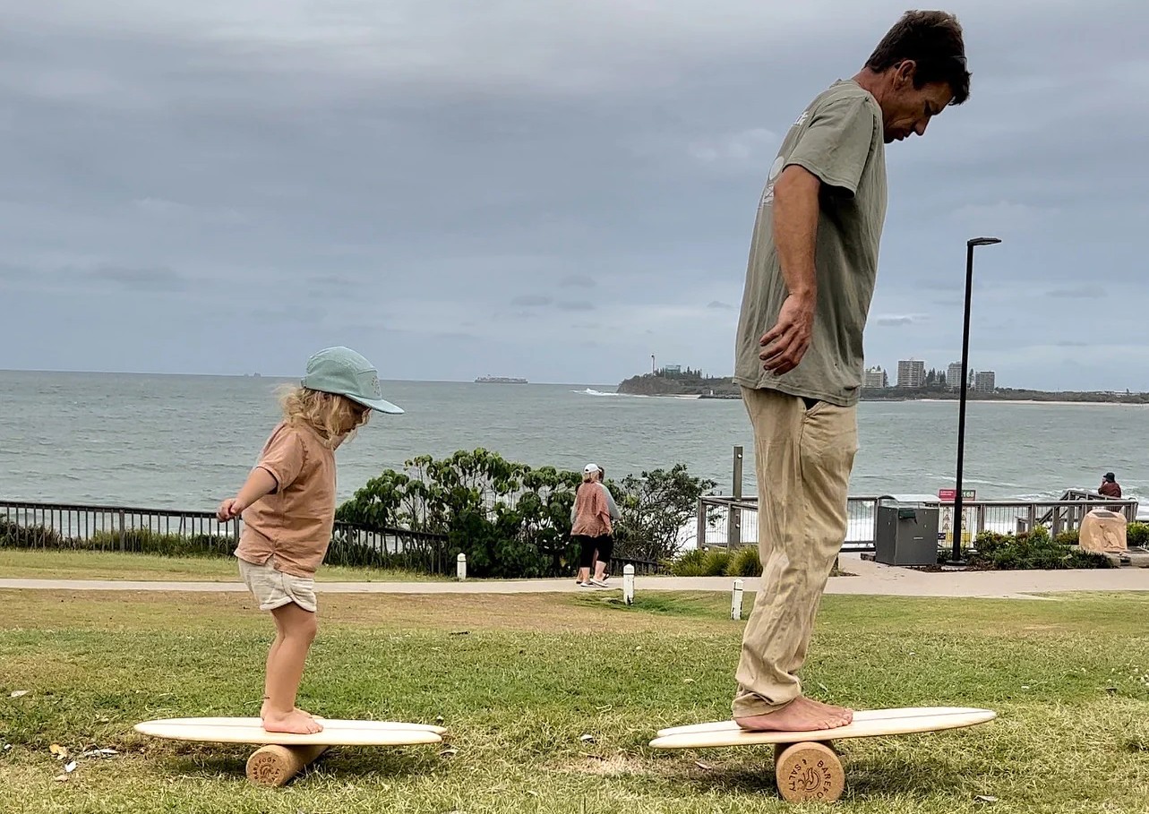 Balance board practice surfing for kids