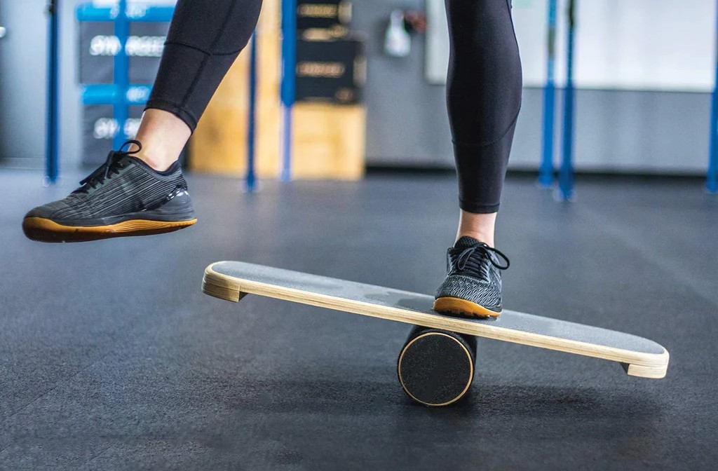 Balance board exercises for surfing
