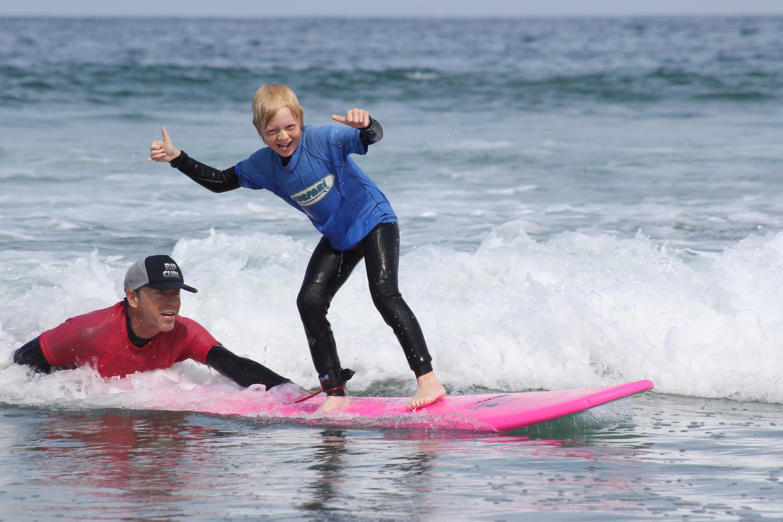 Surfing lessons in San Diego