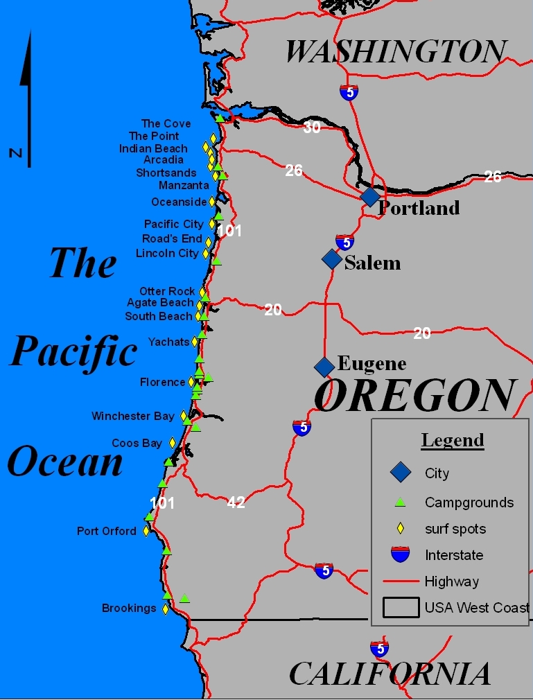 Best surfing beaches in Oregon