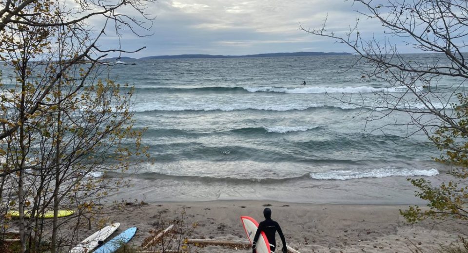 Lake Superior surfer