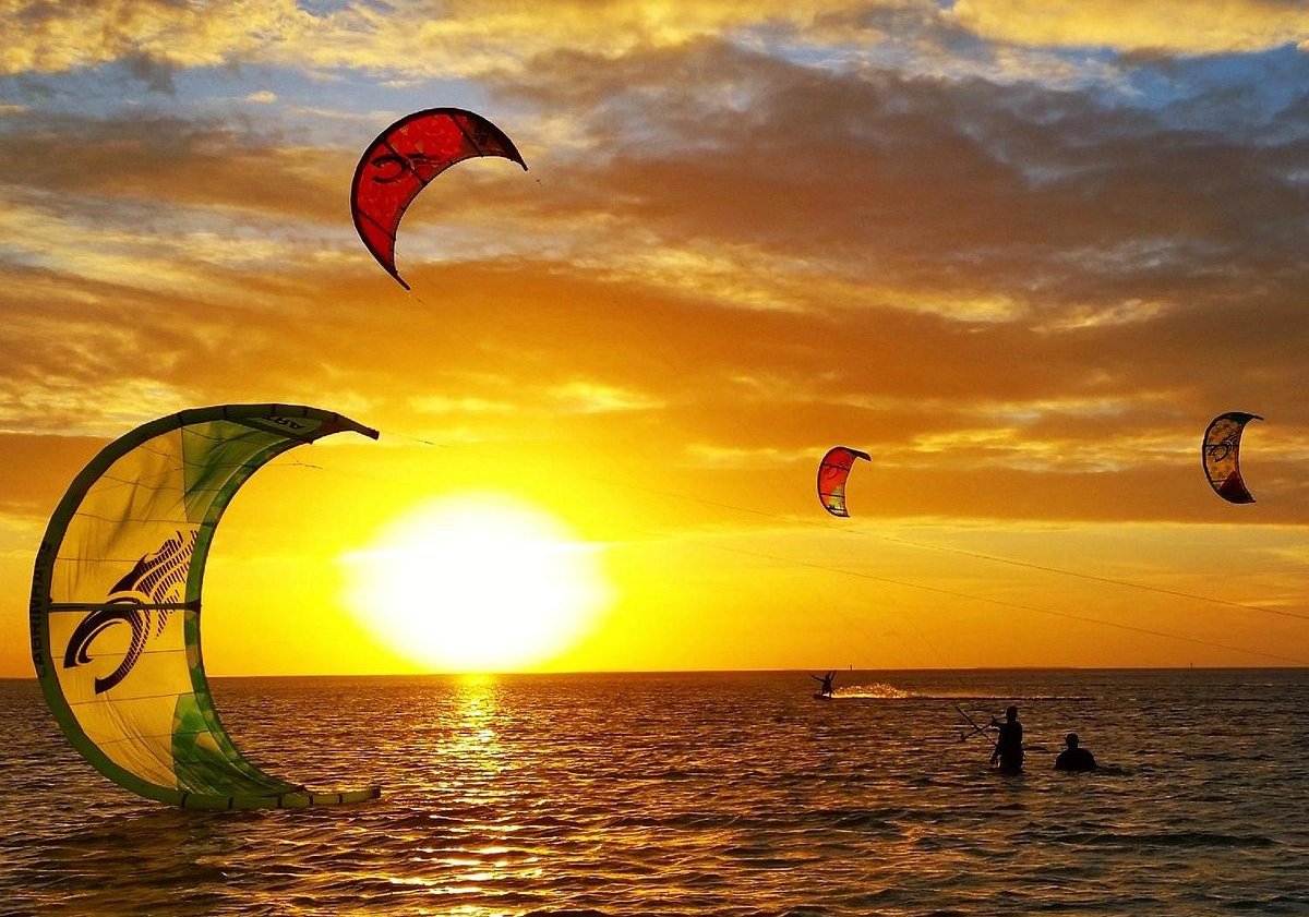 sunsets in Key West kiteboarding