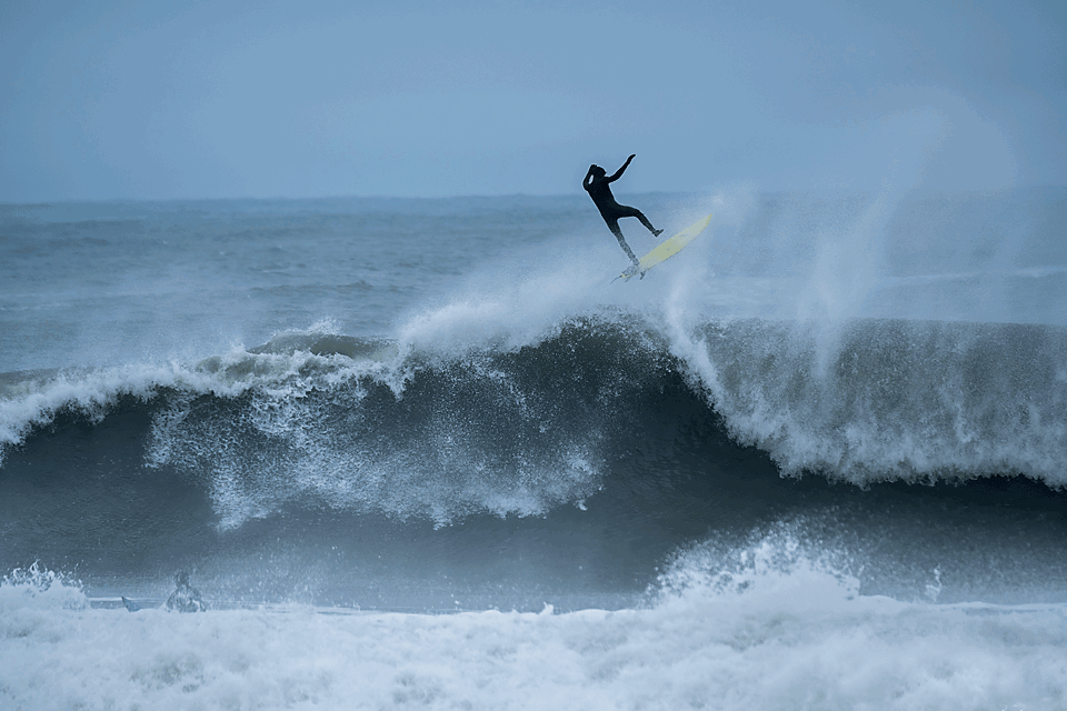 Winter Storm Brings Big Waves for Hatteras Island Surfers
